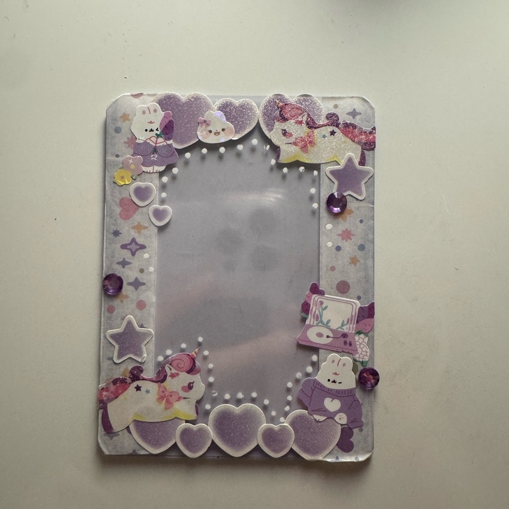 Photo card purple protector